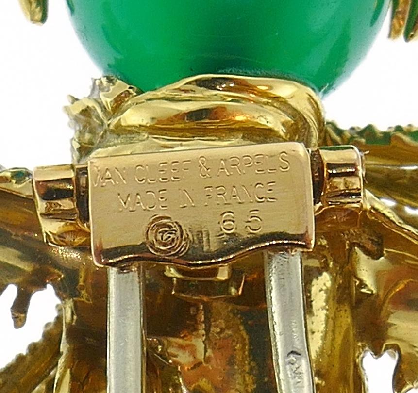 Women's or Men's Van Cleef & Arpels Gold Scarecrow Brooch Pin Clip Gemstones Vintage