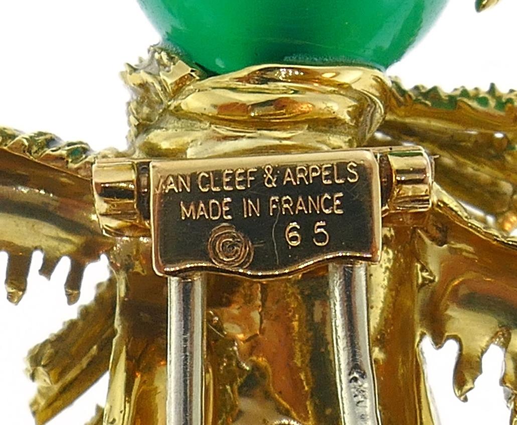 Van Cleef & Arpels Gold Scarecrow Brooch Pin Clip Gemstones Vintage 1
