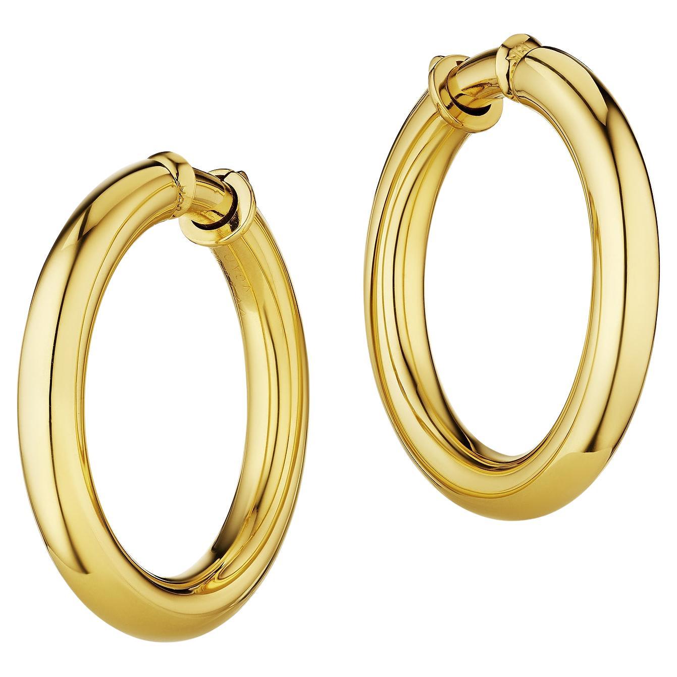 Van Cleef 
Arpels - Orecchini a cerchio d
oro con chiusura a scatto e non a perno in vendita