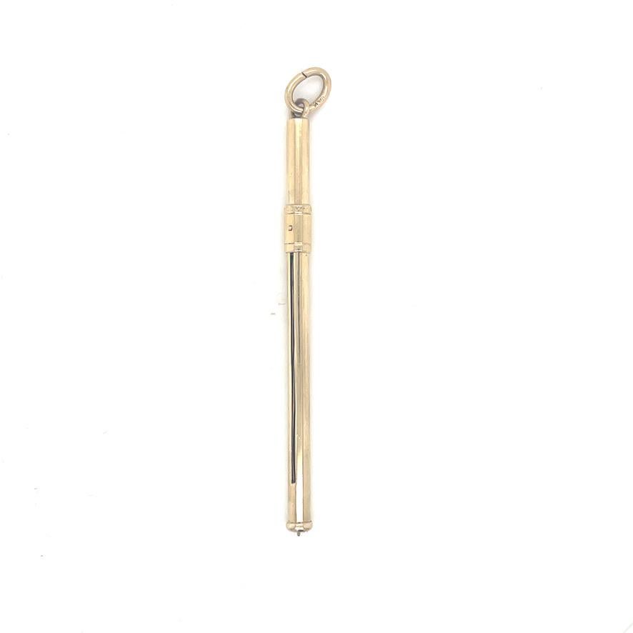 Just in time to celebrate something special:  a gold swizzle stick.  Made and signed by VAN CLEEF & ARPELS New York.  14K yellow gold.  3
