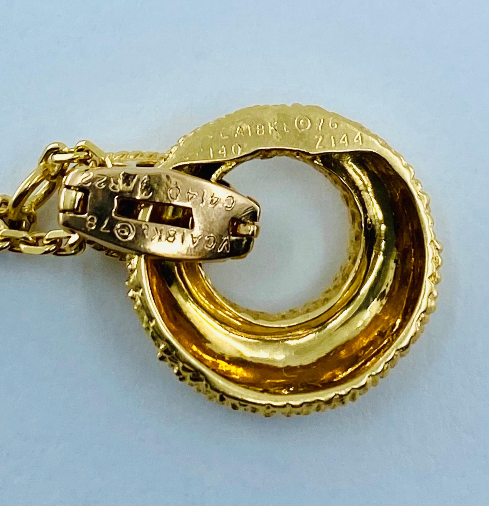 Van Cleef & Arpels Gold-Tigerauge-Halskette im Angebot 3