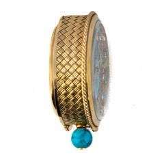 Van Cleef & Arpels Gold & Turquoise Desk Clock