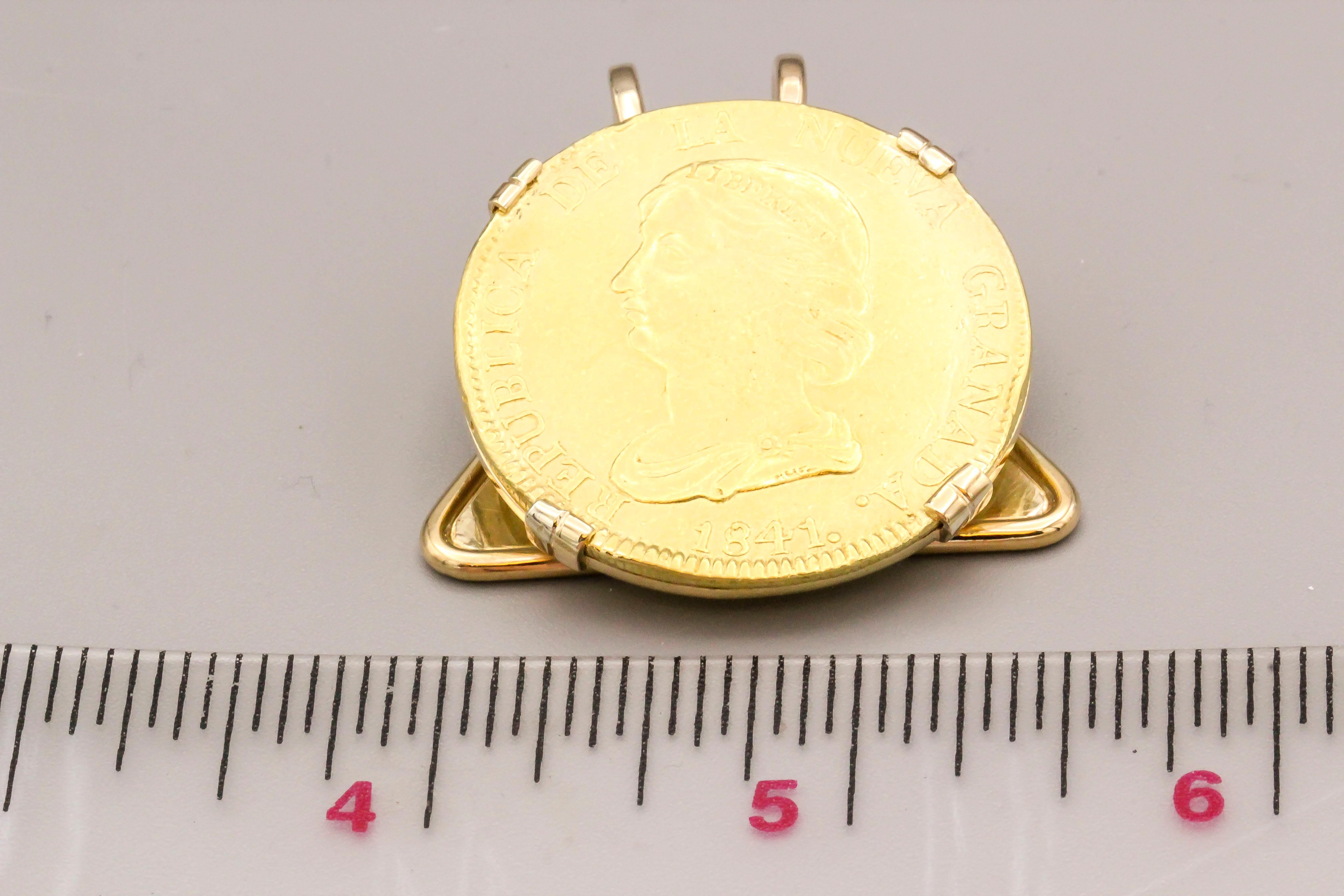 Women's or Men's Van Cleef & Arpels Granada 1841 Gold Coin 18 Karat Money Clip