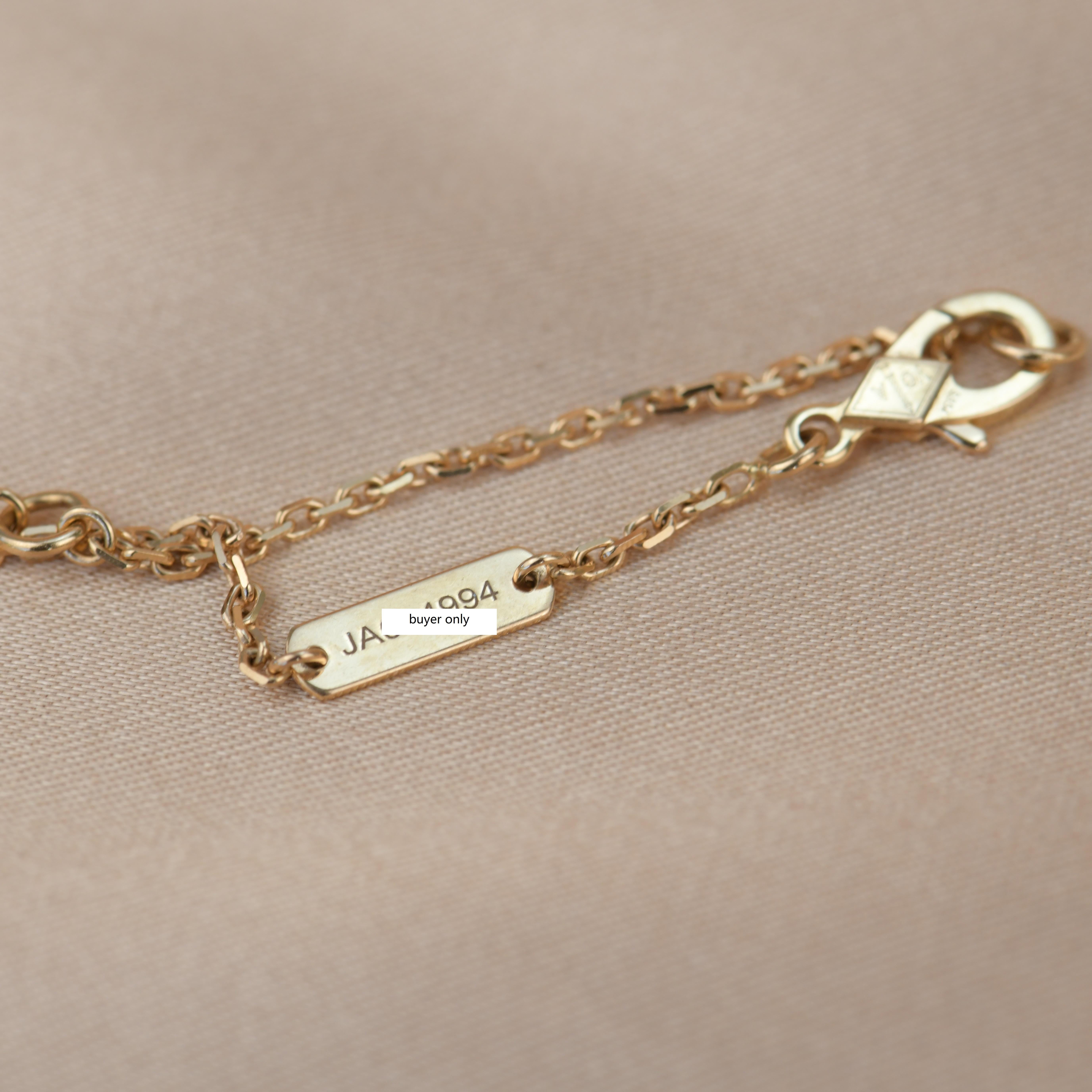 Van Cleef & Arpels Halskette mit grauem Perlmutt-Alhambra-Anhänger 6