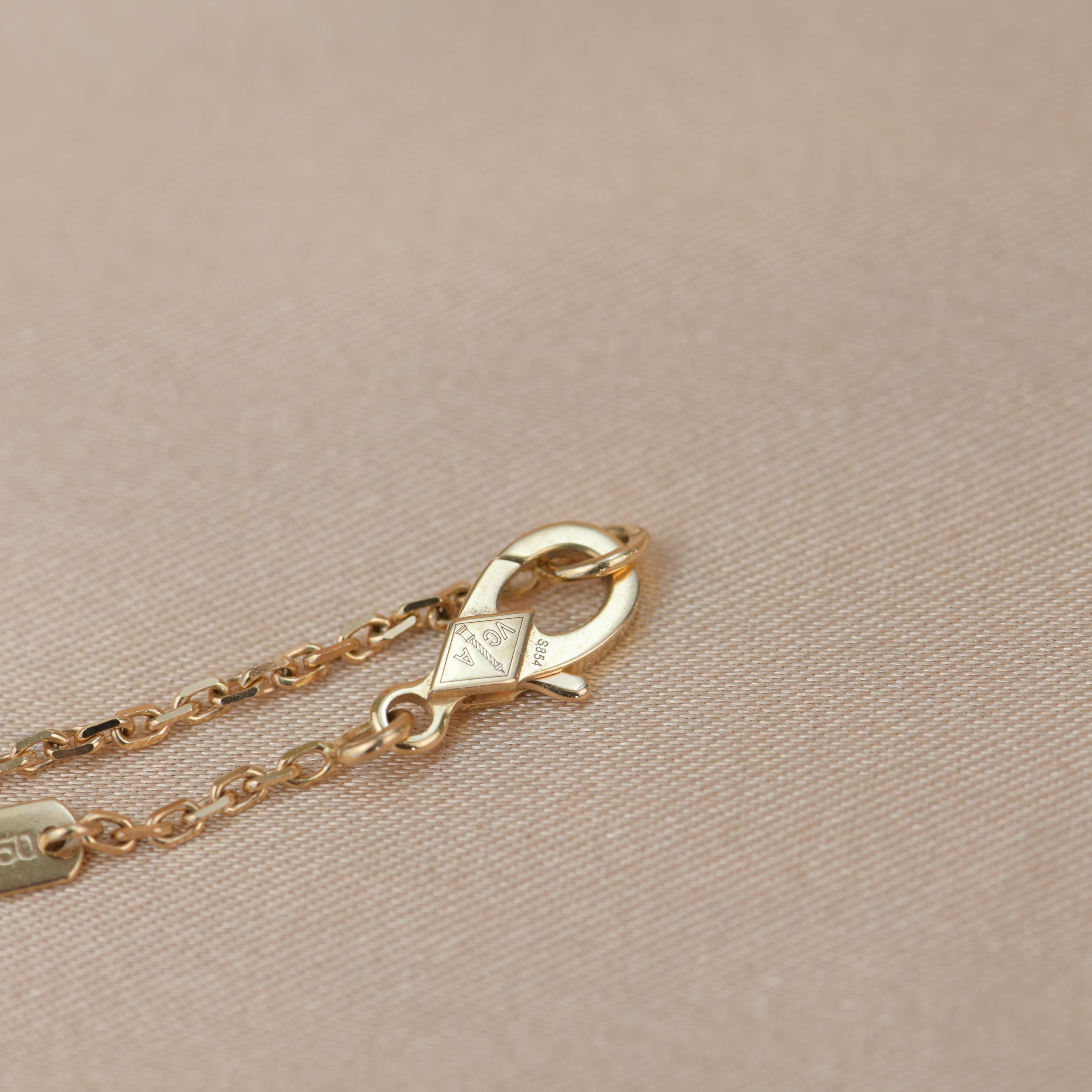 Van Cleef & Arpels Halskette mit grauem Perlmutt-Alhambra-Anhänger 5