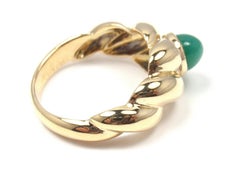 Van Cleef & Arpels Green Chalcedony Yellow Gold Band Ring