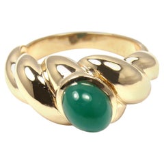 Van Cleef & Arpels Green Chalcedony Yellow Gold Band Ring