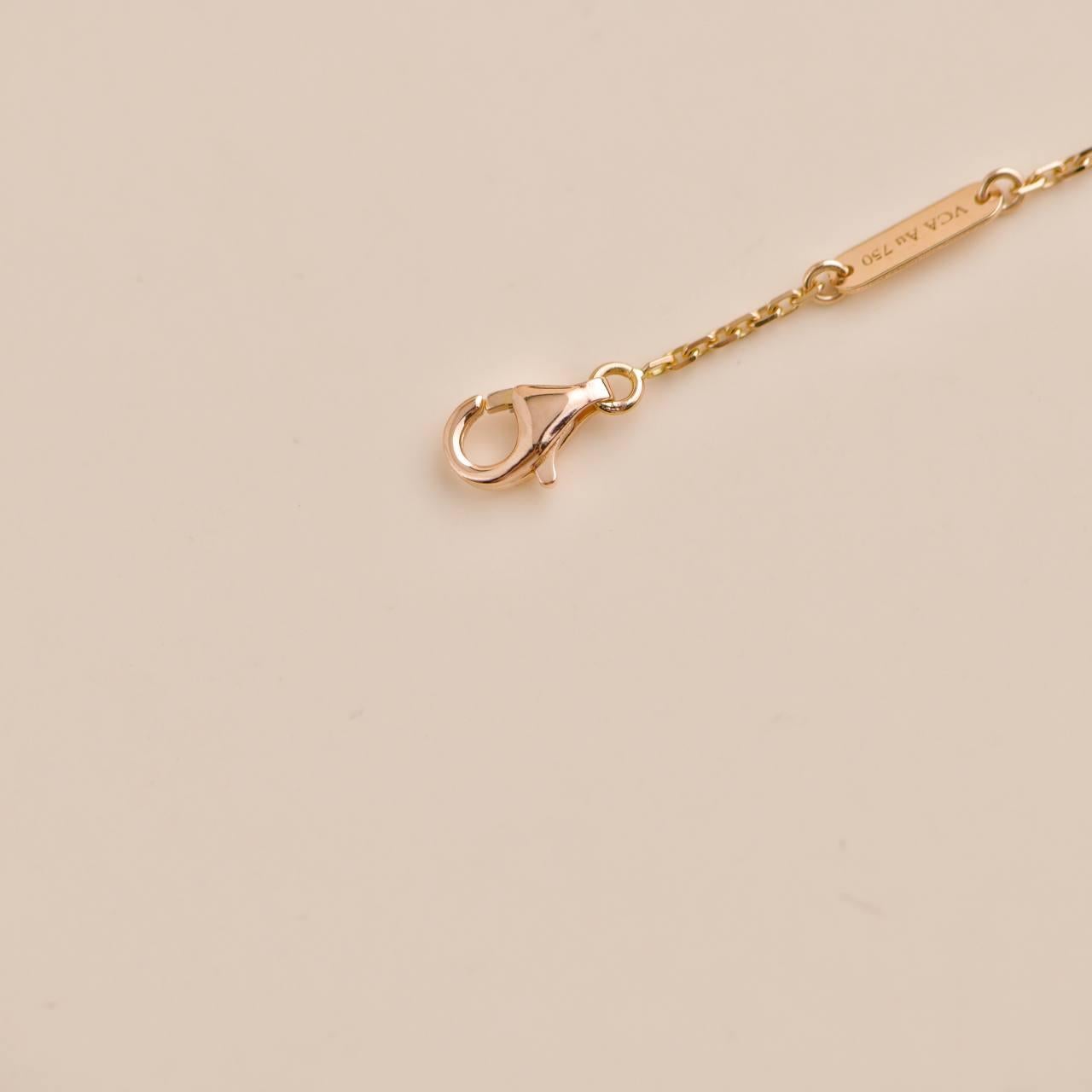 Van Cleef & Arpels Grey Mother of Pearl 18k Rose Gold 2014 Holiday Pendant 3
