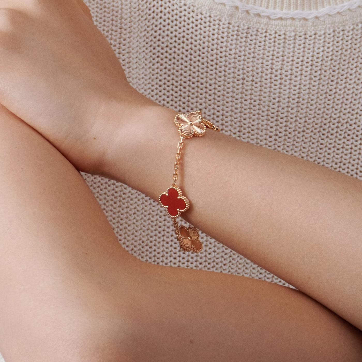 carnelian guilloche bracelet