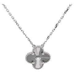 Van Cleef & Arpels Guilloché Diamond Limited Edition 2020 Vintage Alhambra