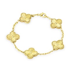 Van Cleef & Arpels Guilloche Vintage Alhambra 5 Motif Bracelet VCARP3JK00