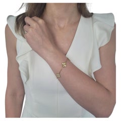 Bracciale vintage Alhambra di Van Cleef & Arpels con motivo guilloché e diamanti, in oro 18 carati
