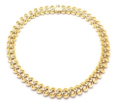 Van Cleef & Arpels Heart Link Choker Yellow Gold Necklace