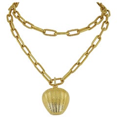 Vintage Van Cleef & Arpels Heart Pendant Link Necklace