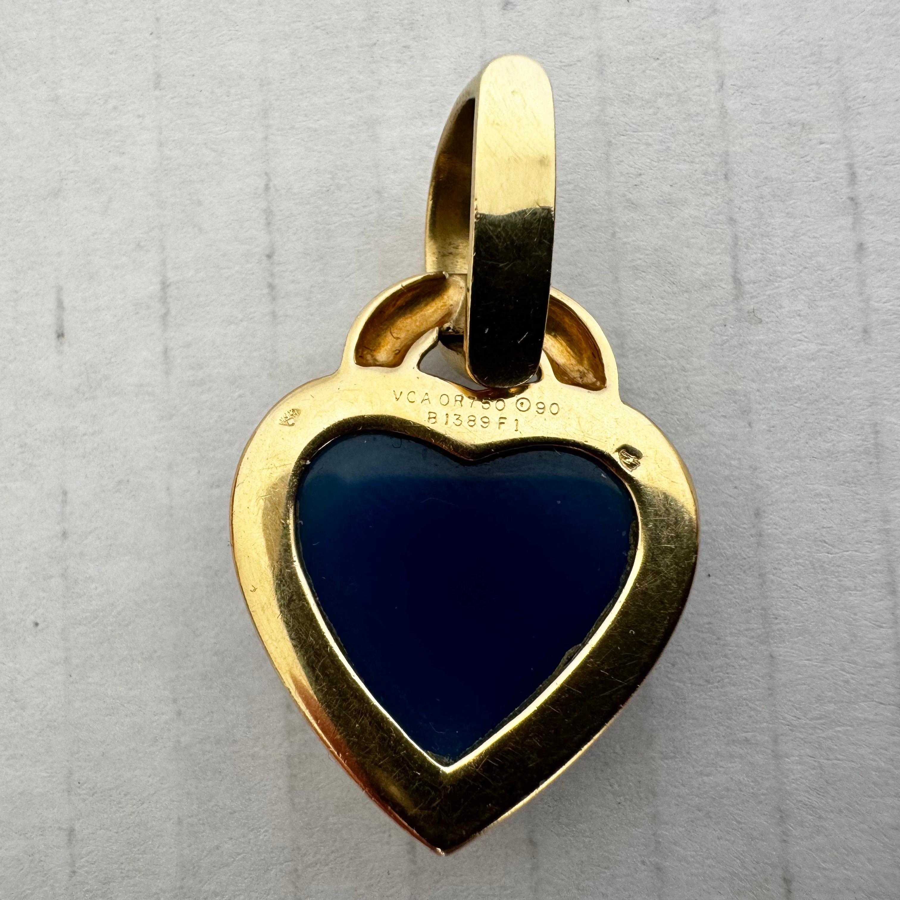Van Cleef & Arpels Pendentif en forme de cœur, vers 1965 France Bon état à Los Angeles, CA
