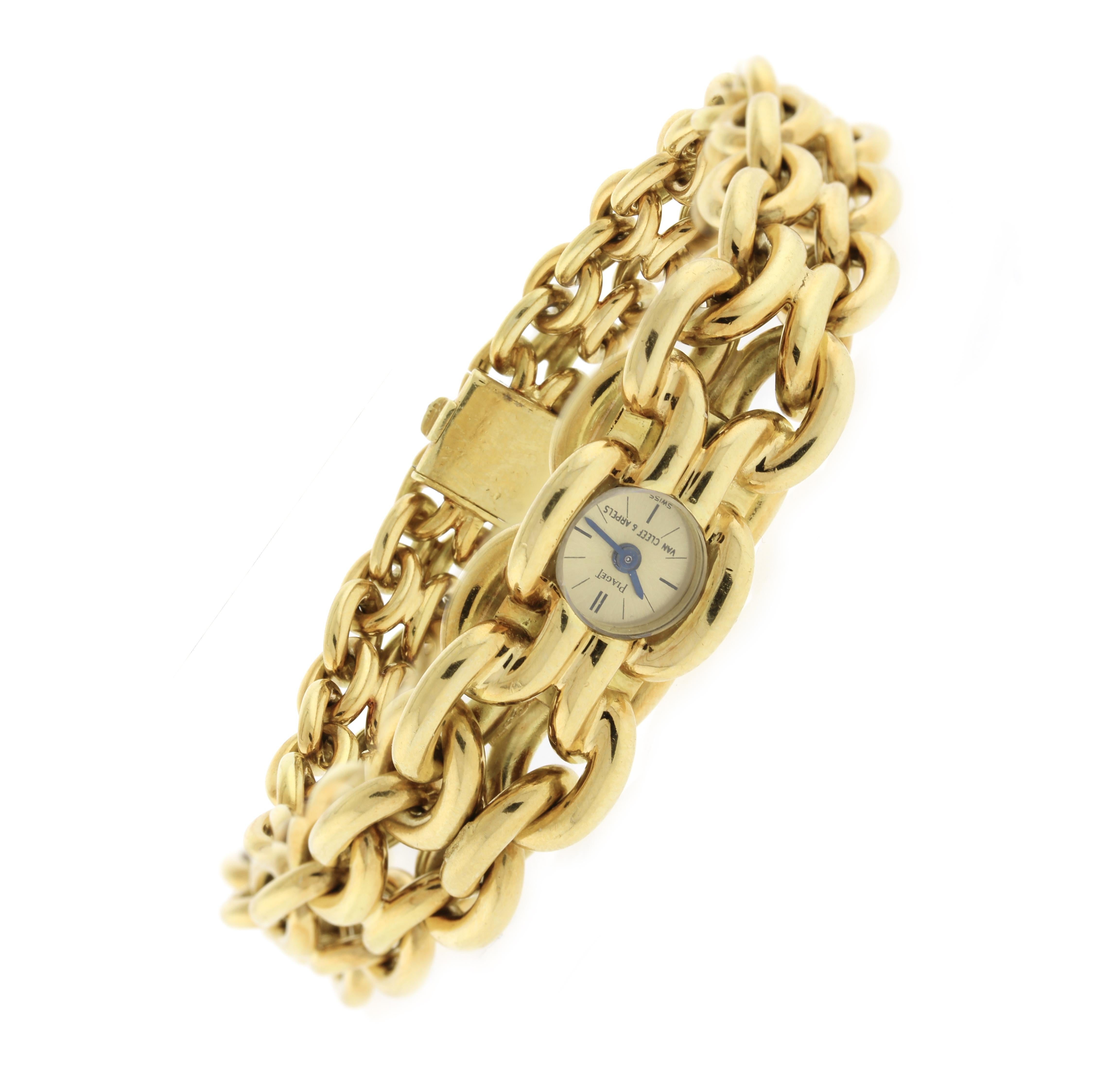 Retro Van Cleef & Arpels Heavy Gold Ladies Bracelet Watch