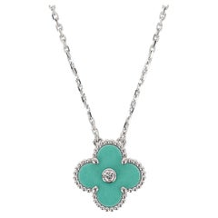 Van Cleef & Arpels Holiday 2022 Alhambra Diamond Pendant Necklace