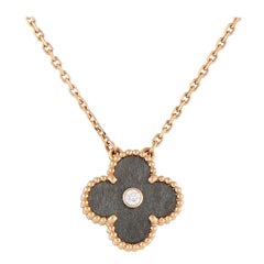 Van Cleef
Arpels Holiday Alhambra 18K Rose Gold Diamond Pendant Necklace #5041