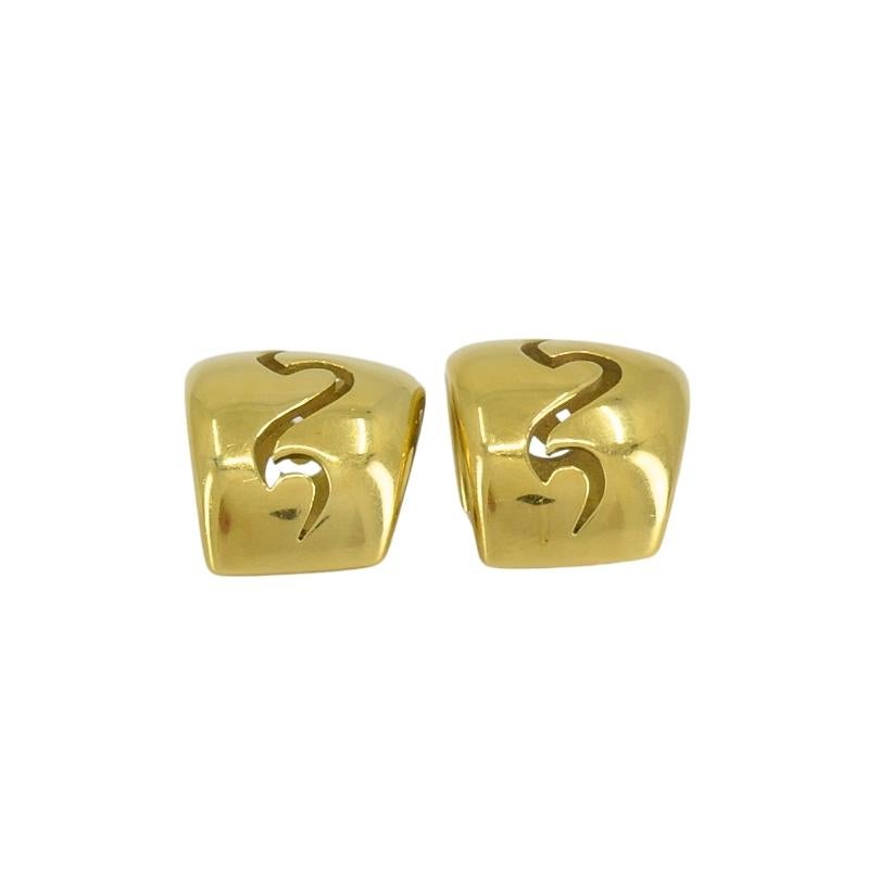 Van Cleef & Arpels Huggie Earrings 18k Gold For Sale 4