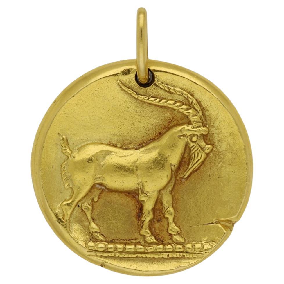 Van Cleef & Arpels Iconic 18ct Gold Capricorn Pendant from the Zodiac Collection