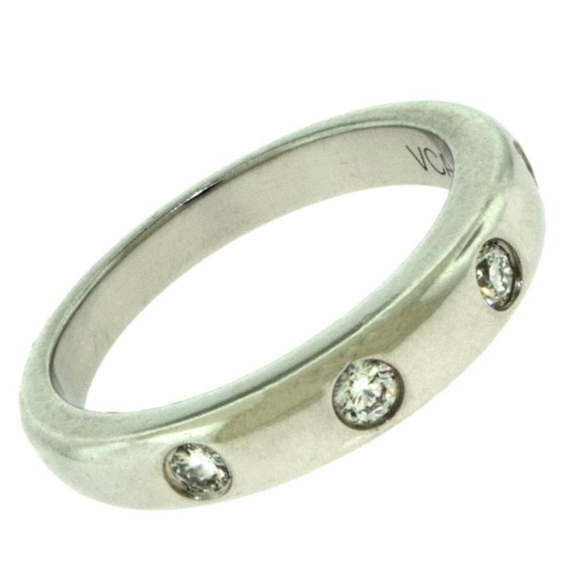Van Cleef & Arpels Infini Etoile 4 Diamond Platinum Ring