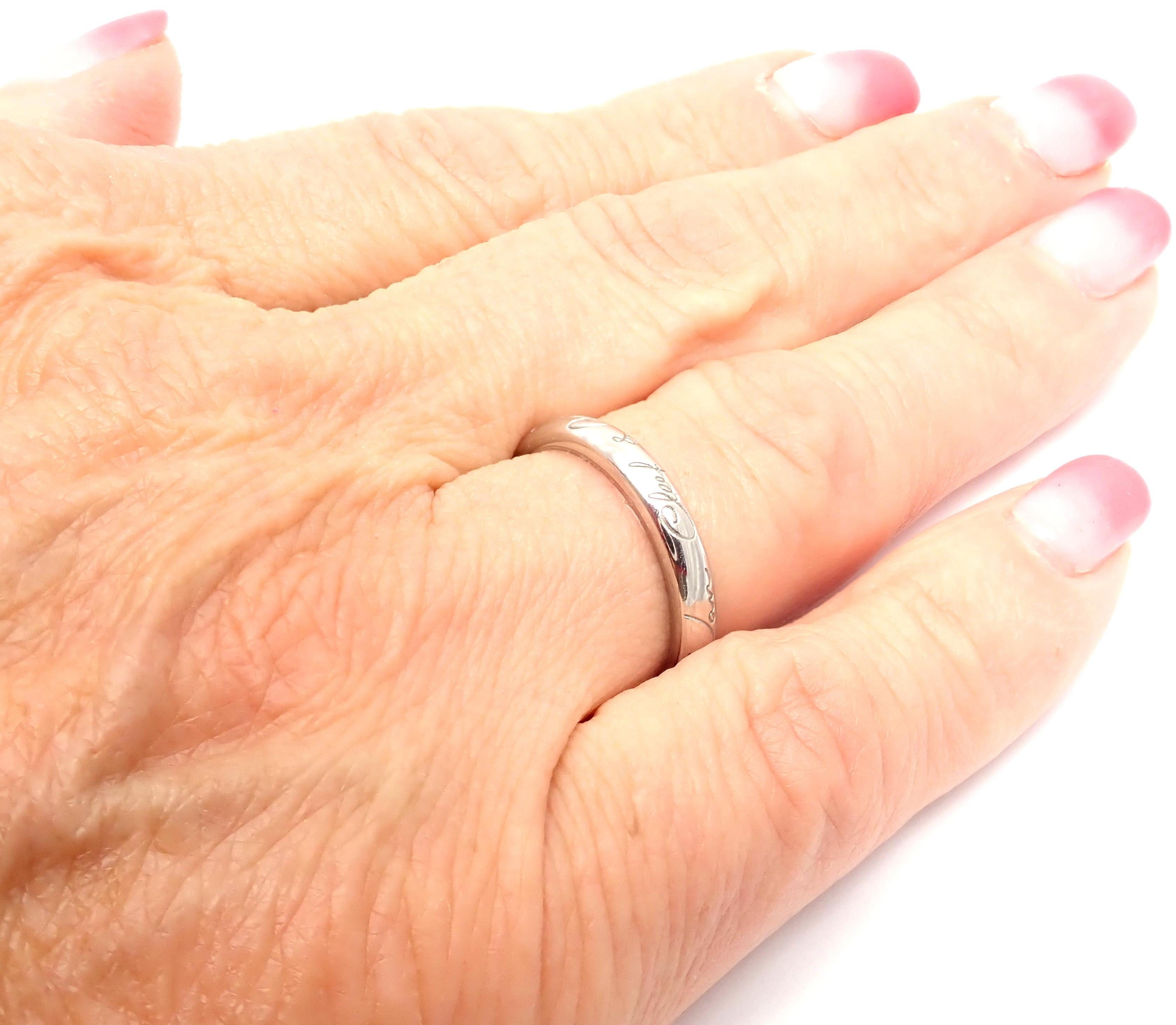 Van Cleef & Arpels Infini Signature Wedding Platinum Band Ring For Sale 4
