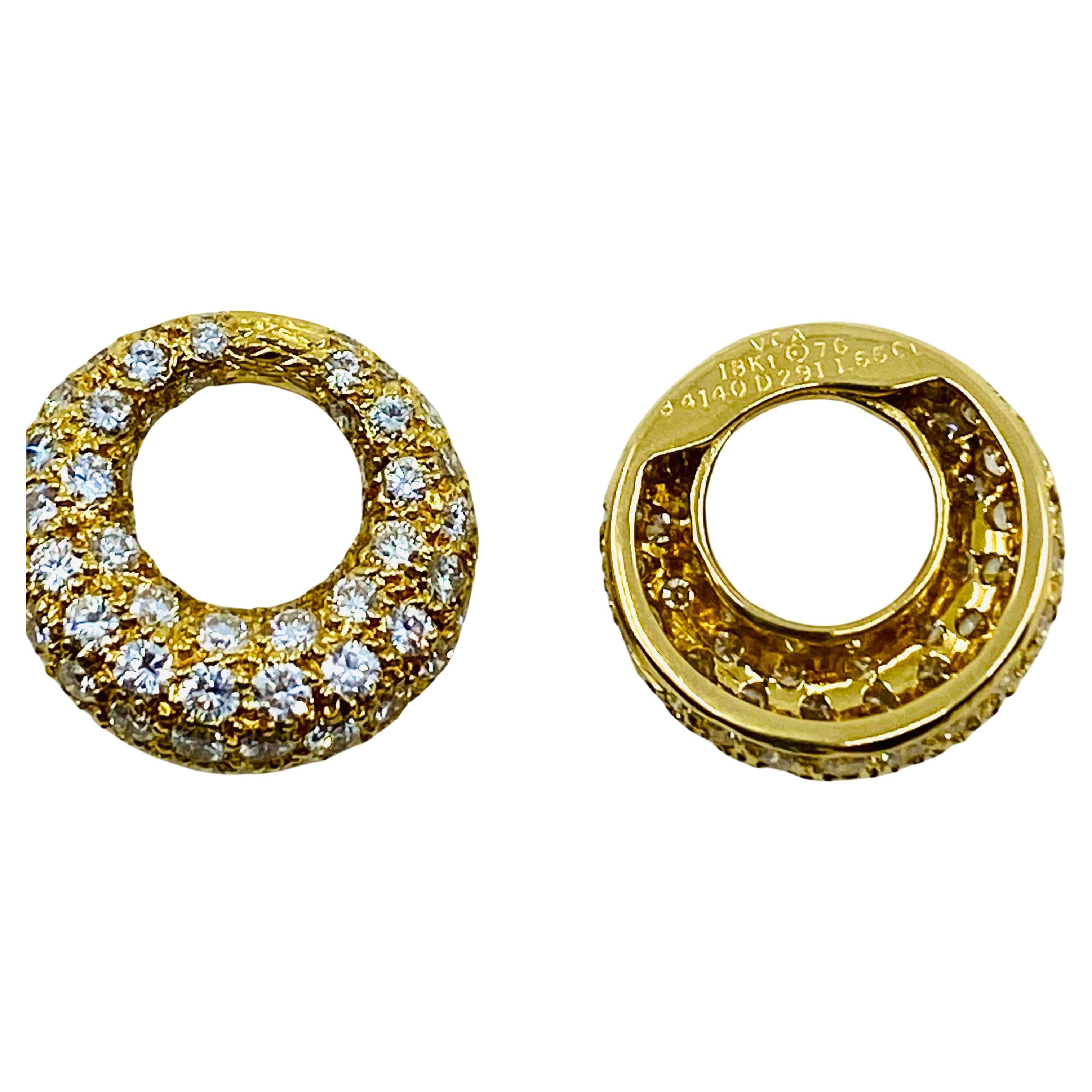Van Cleef & Arpels Interchangeable Earrings 18k Gold 6