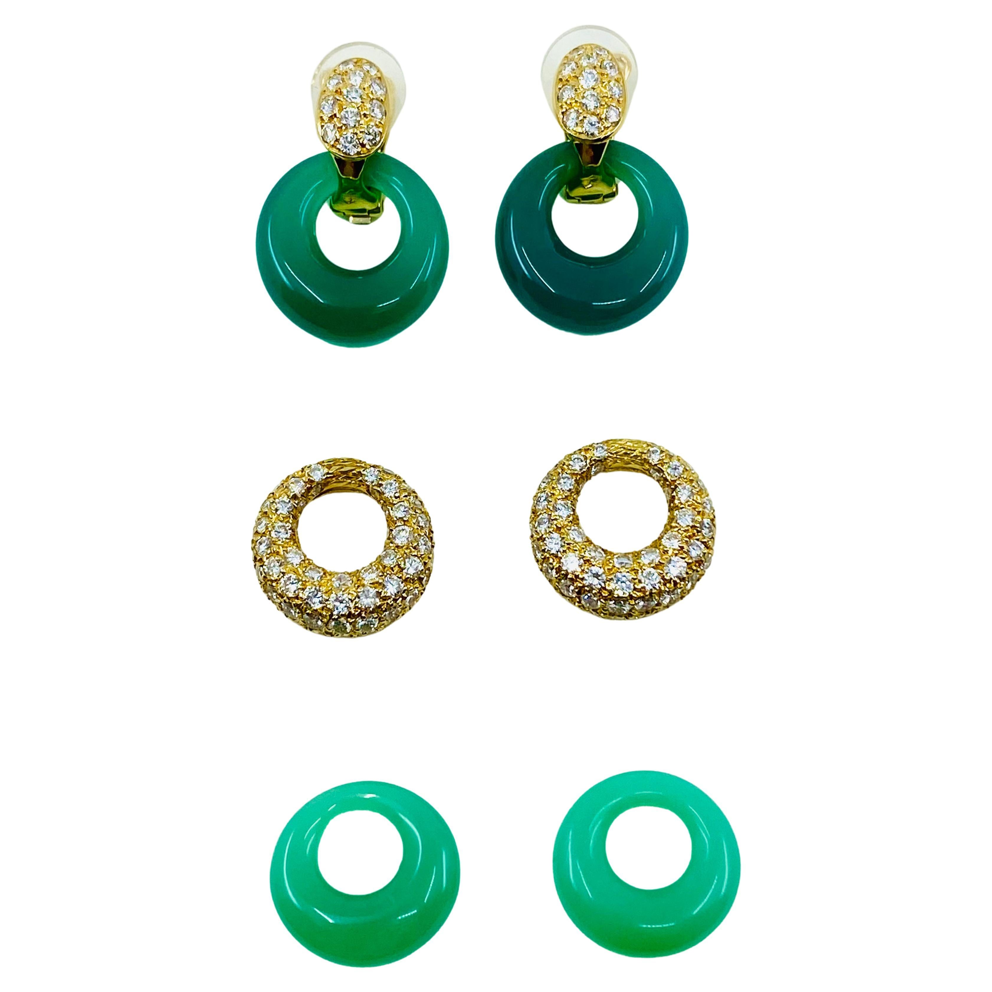 Van Cleef & Arpels Interchangeable Earrings 18k Gold 2