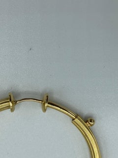 Van Cleef & Arpels Italy 18 Karat Yellow Gold Hoop Earrings Vintage, circa 1970s