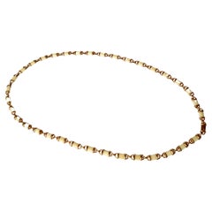 Retro Van Cleef & Arpels Ivory Long Necklace 18 carat Gold 1950
