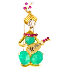Van Cleef & Arpels Broche musicale « Jewels of a Rajah »