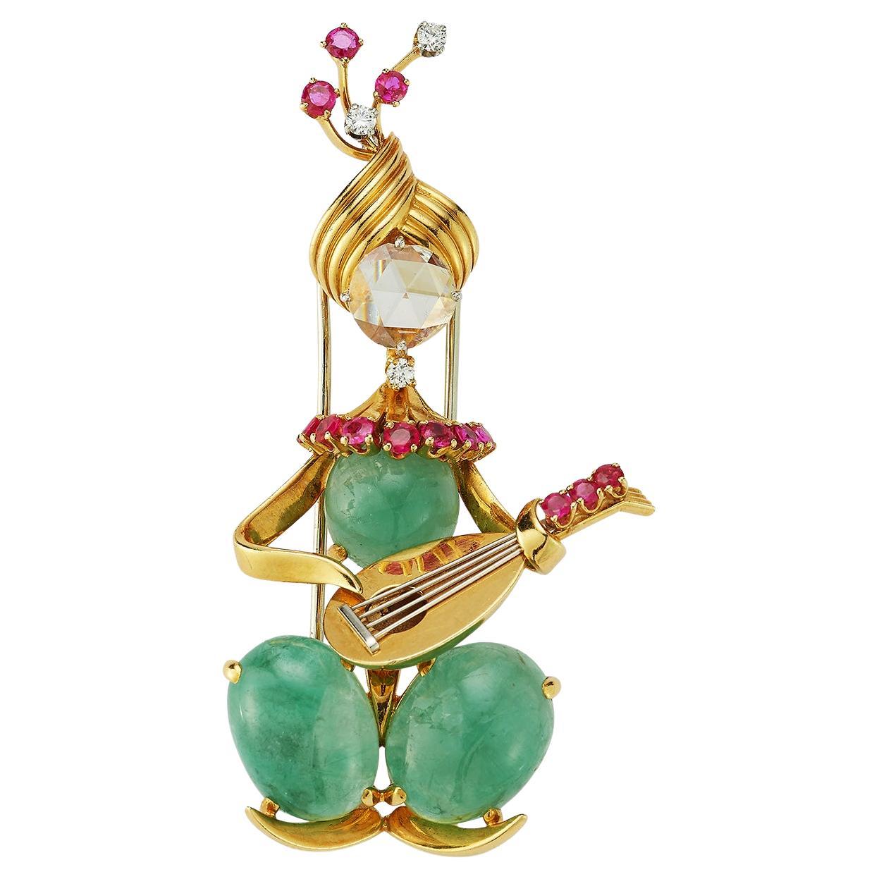 Van Cleef & Arpels "Jewels of a Rajah" Musical Brooch