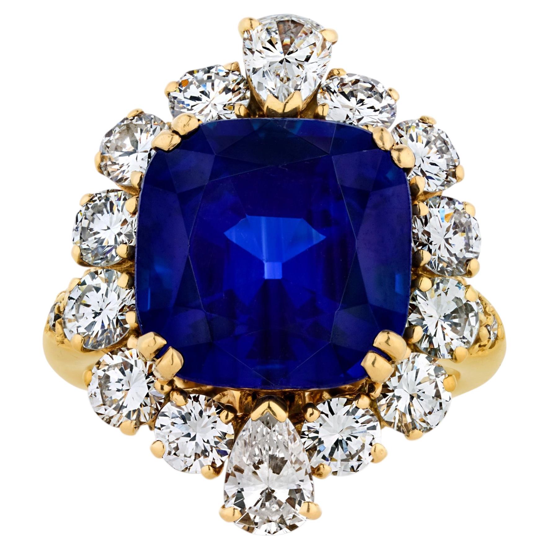 Van Cleef & Arpels Ring mit Kaschmir-Saphir, 8,45 Karat im Angebot