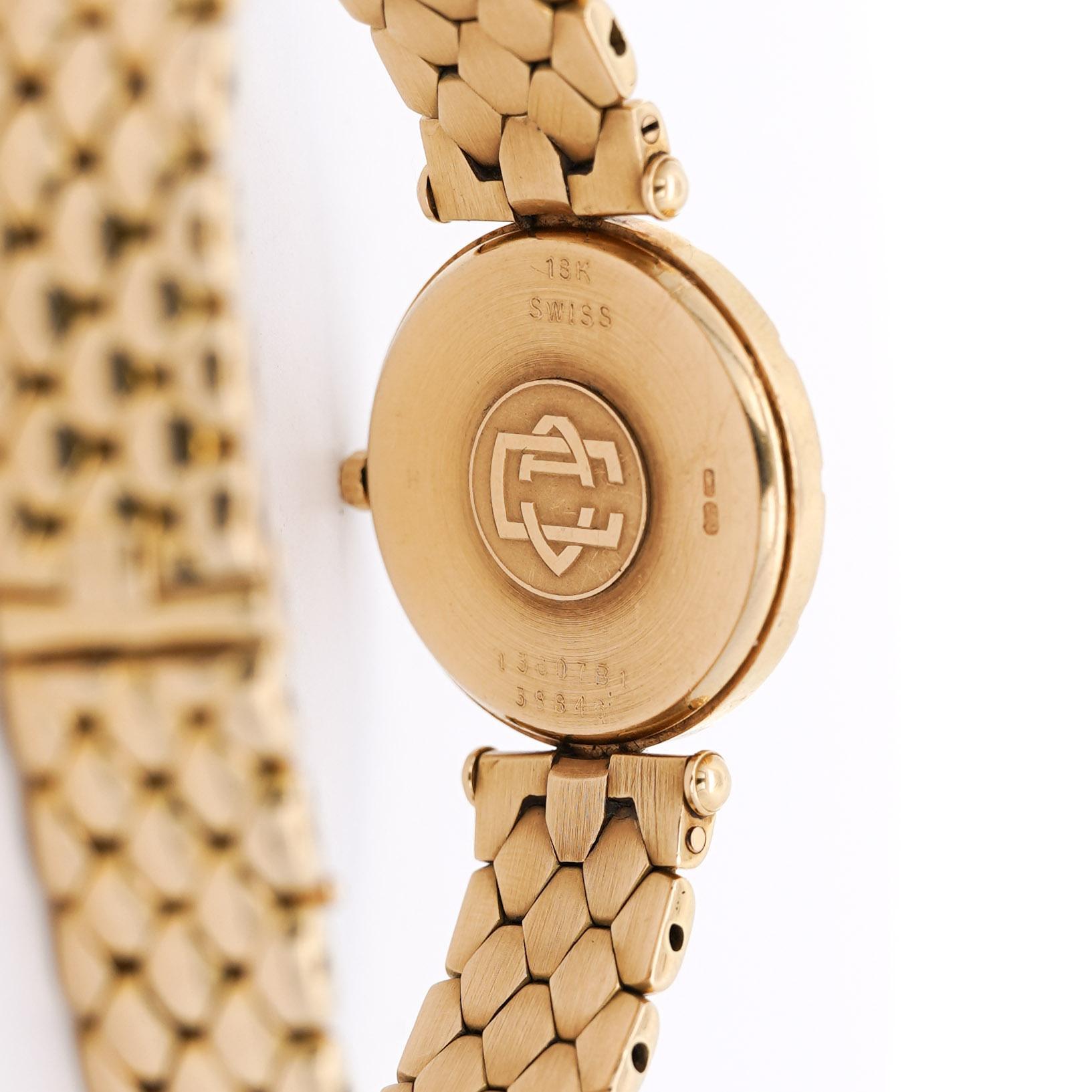 Van Cleef & Arpels La Collection 18K Gold Diamond Bezel Ladies Watch For Sale 3