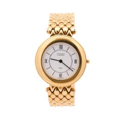 Van Cleef & Arpels La Collection 31mm 18K Gold Wabenarmband Quarzuhr