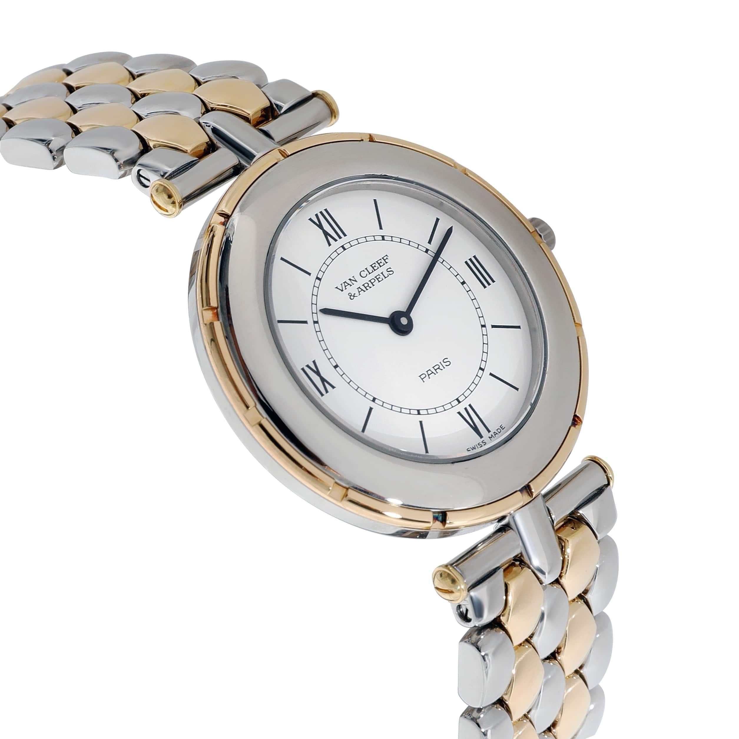 Reloj unisex Van Cleef & Arpels La Collection 43 107 Hx4 de acero inoxidable de 18 quilates en Excelente Estado en New York, NY