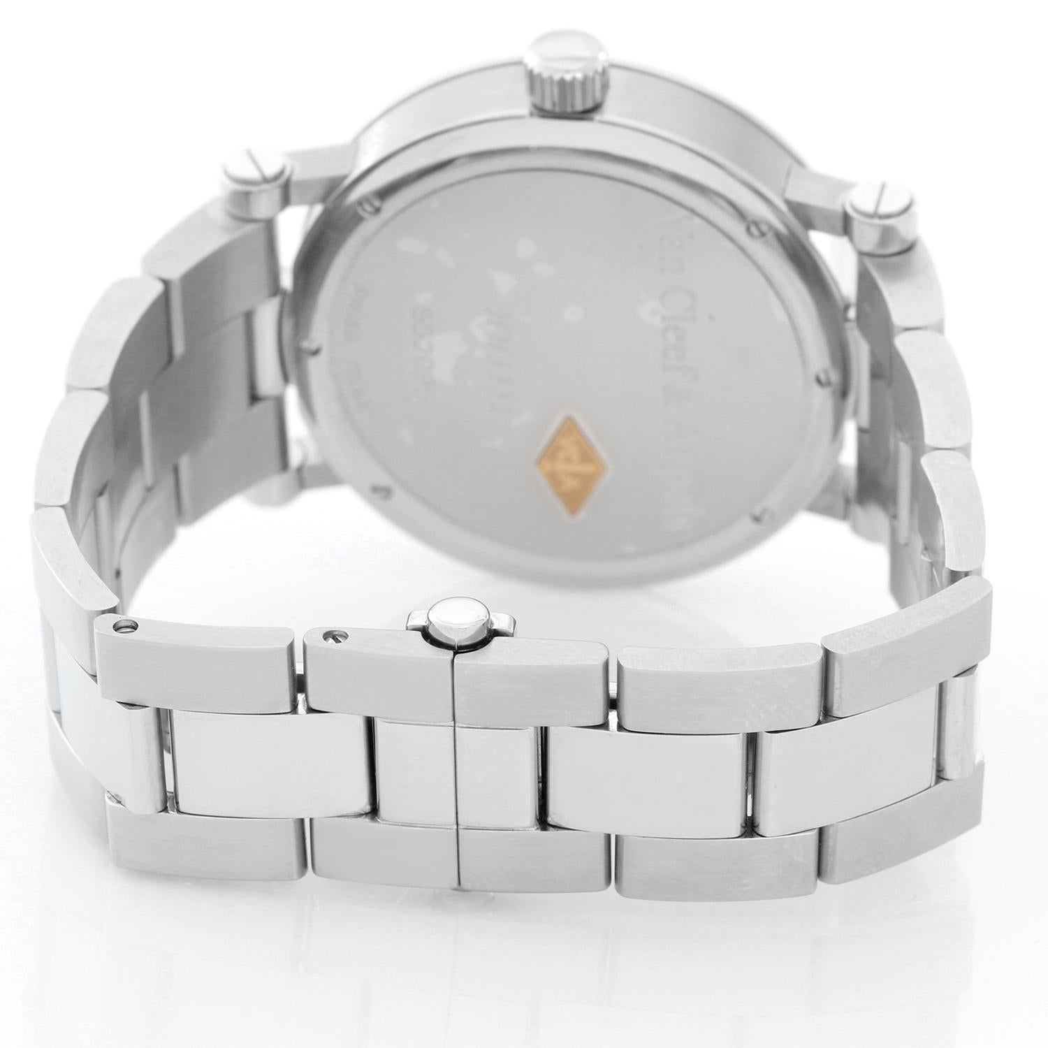 Van Cleef & Arpels Ladies Stainless Steel Monsieur Arpels Laterale Wristwatch In Excellent Condition In Dallas, TX