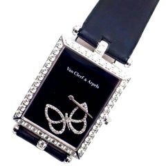 Van Cleef & Arpels Ladies White Gold Diamond Papillon Quartz Wristwatch