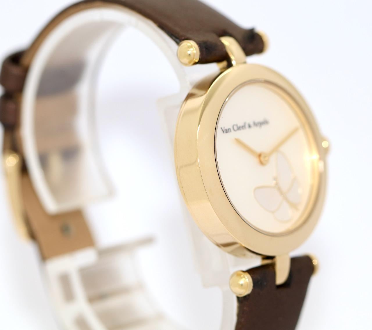 Modern Van Cleef & Arpels Ladies Wristwatch, Lady Arpels Papillon, 18K Gold, Butterfly For Sale