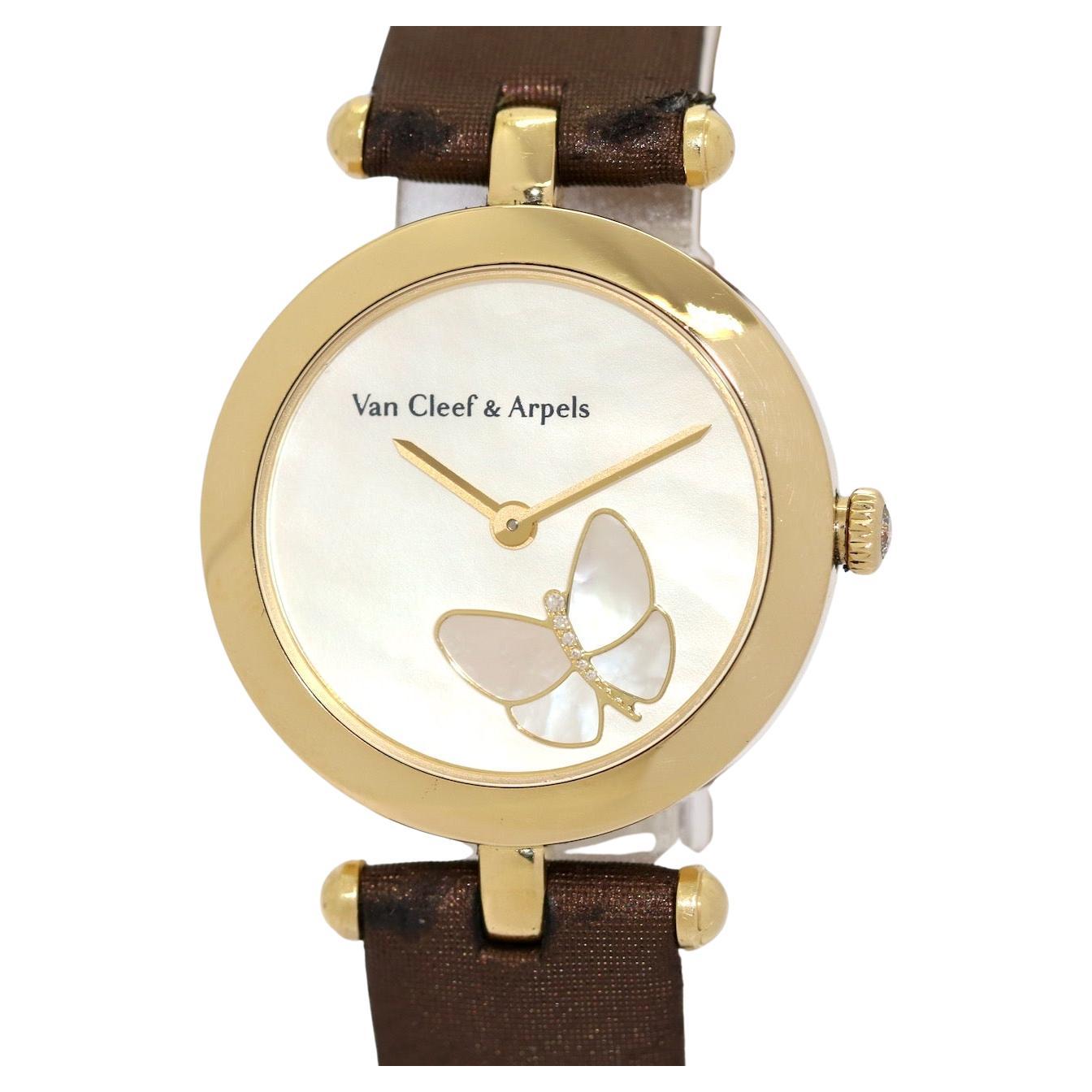 Van Cleef & Arpels Ladies Wristwatch, Lady Arpels Papillon, 18K Gold, Butterfly For Sale