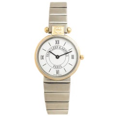 Van Cleef & Arpels Ladies Yellow Gold Stainless Steel Quartz Wristwatch