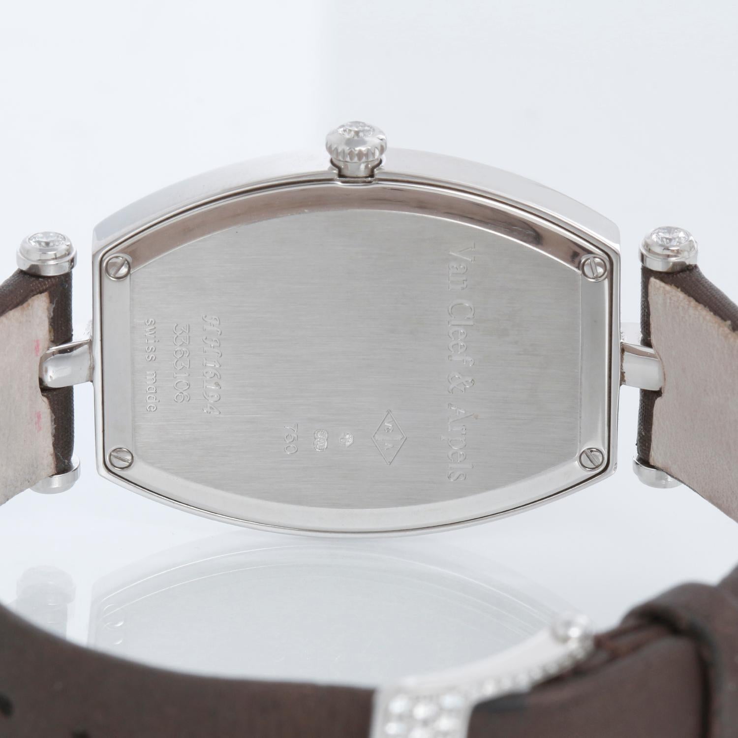 Van Cleef & Arpels Lady Arpels 18K White Gold Papillon Tonneau Watch 1