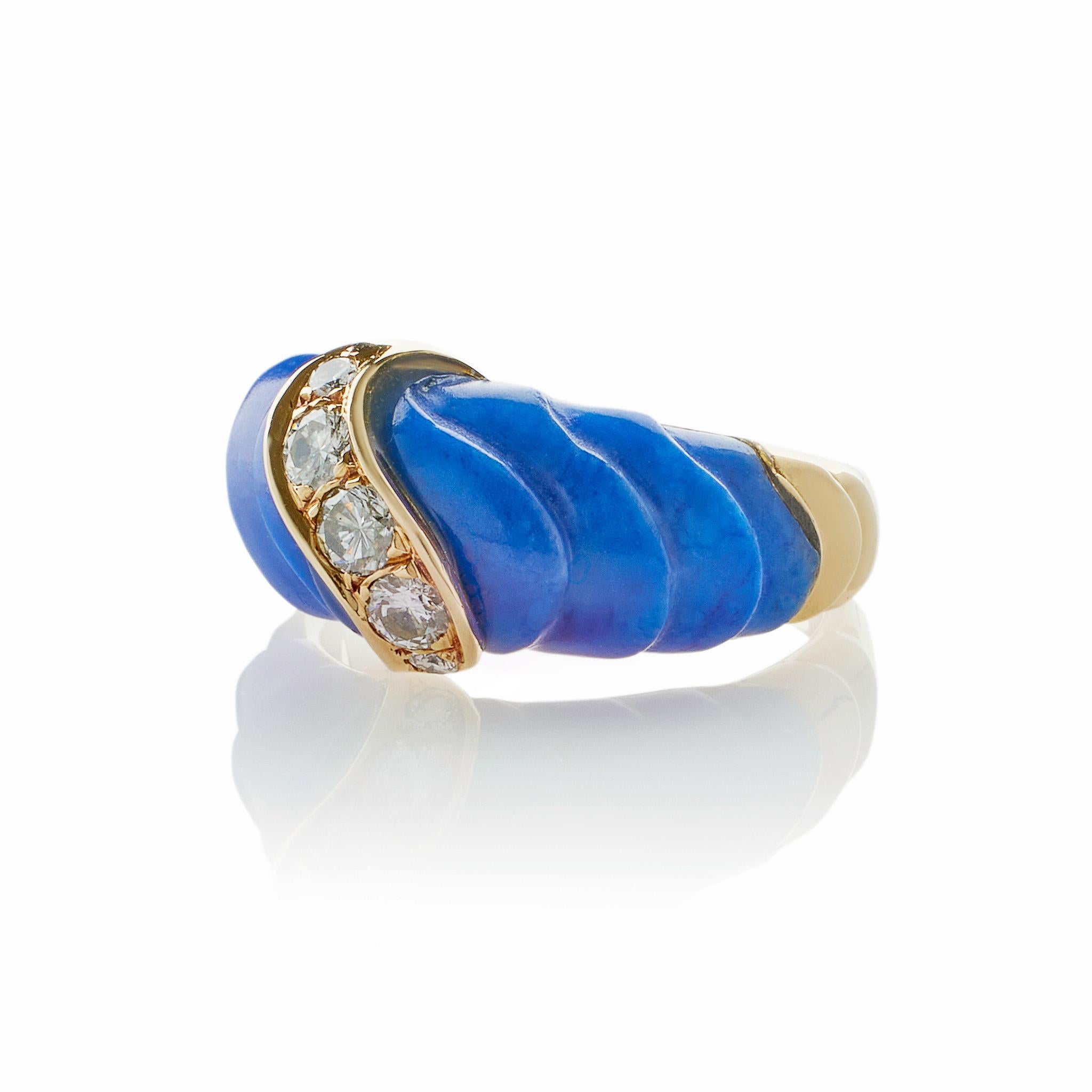 Van Cleef & Arpels Lapis and Diamond Ring In Excellent Condition In New York, NY