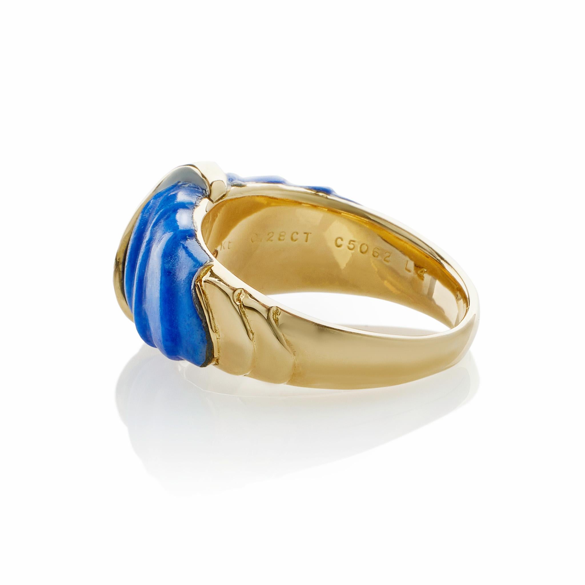 Women's or Men's Van Cleef & Arpels Lapis and Diamond Ring