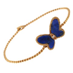 Van Cleef & Arpels Lapis Butterfly Gold Bracelet