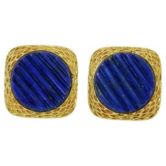 Van Cleef & Arpels Lapis Lazuli 18k Yellow Gold Cufflinks