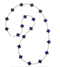 Van Cleef & Arpels Lapis Lazuli Alhambra Necklace