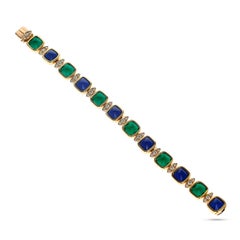 Van Cleef & Arpels Bracelet en Lapis Lazuli et Chrysoprase:: français
