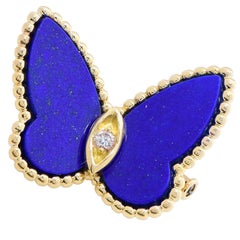Van Cleef & Arpels Schmetterlingsnadel mit Lapislazuli und Diamanten