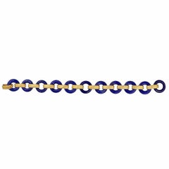 Van Cleef & Arpels Lapis Lazuli Gold Bracelet in 18K Yellow Gold